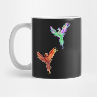 green/red phoenix Mug